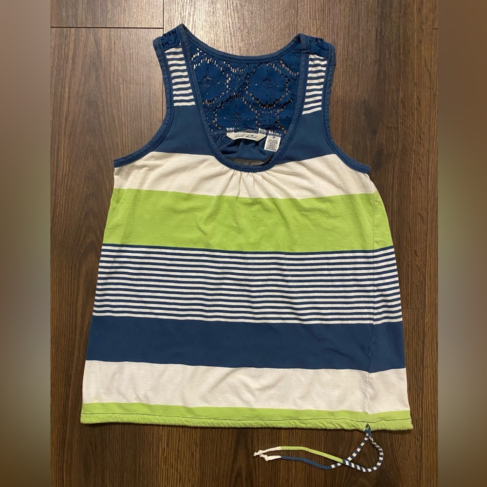 Women’s Derek Heart Striped Tank Top M